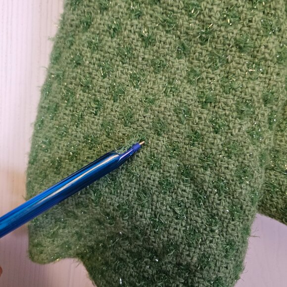 Marciano S/P Wool Blend Green Metallic Tweed Blazer Jacket - Picture 7 of 15